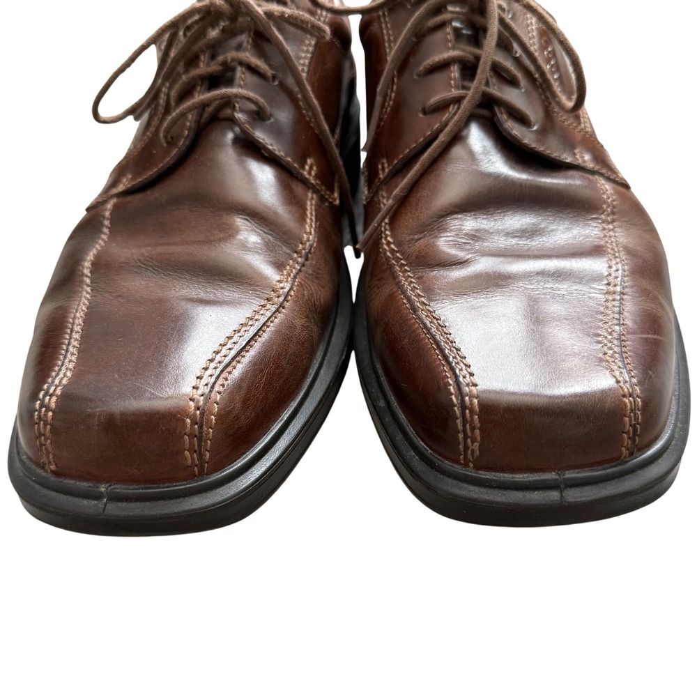 ECCO Men's Brown Leather Dress Shoes Size 44‎ | US 10.5 Comfort Work Oxford - Picture 6 of 9
